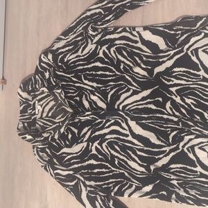 Bar III Zebra Print Blouse, Large